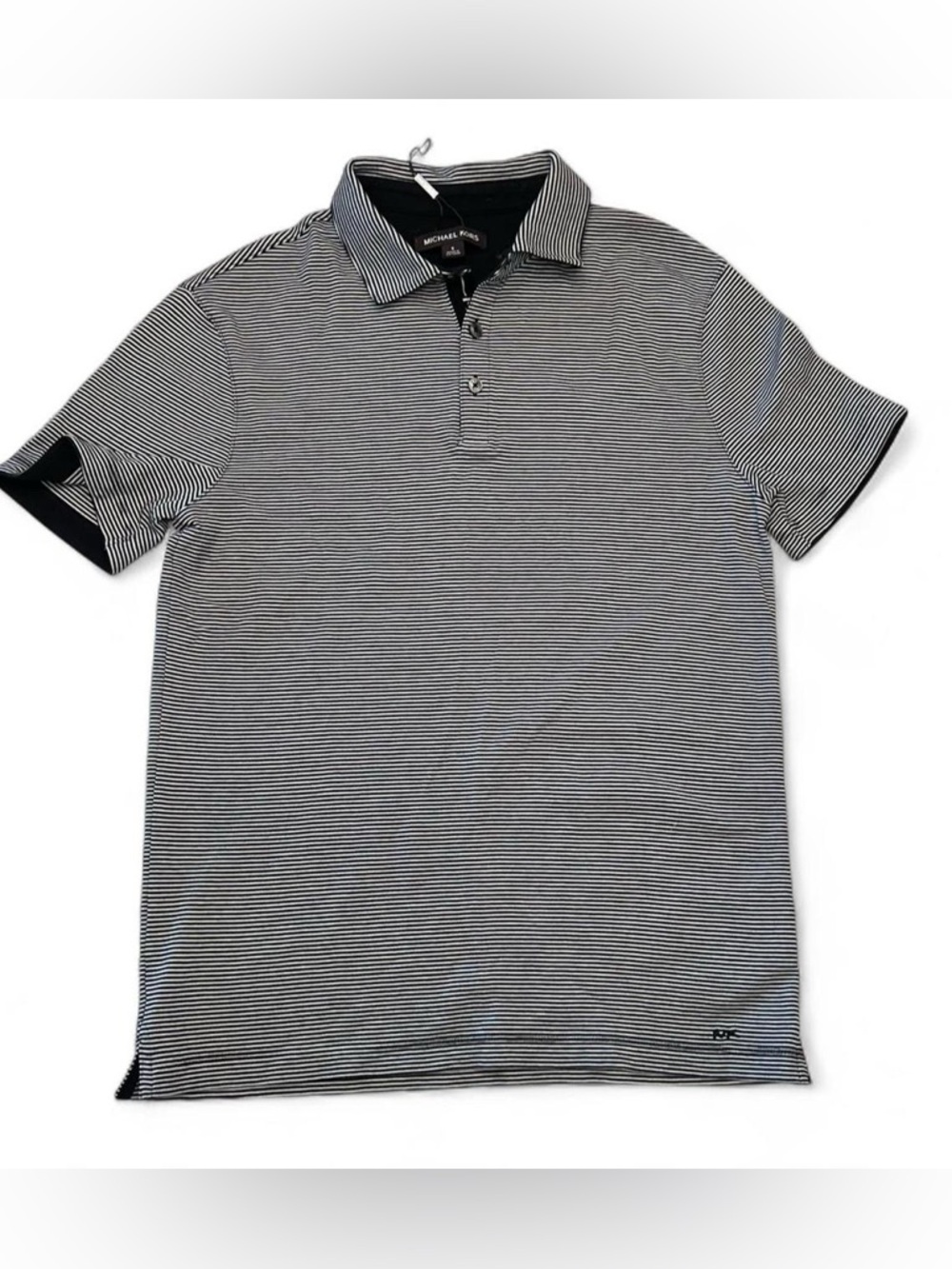Michael Kors Small Black and White Stripe Polo New